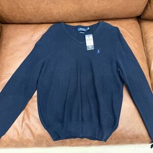 Polo by Ralph Lauren Navy V-Neck Sweater